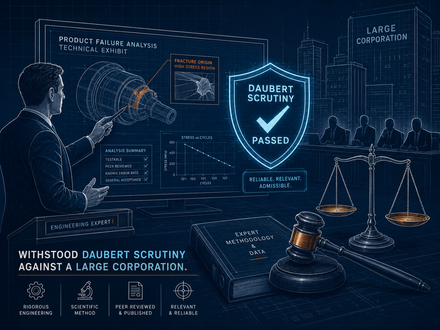 Daubert scrutiny passed — CLEAR Consulting mechanical engineering expert witness
