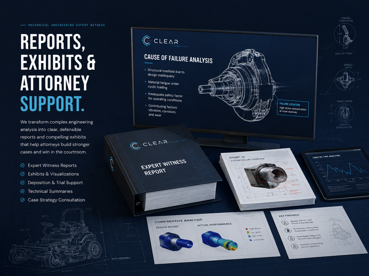 Reports, Exhibits & Attorney Support